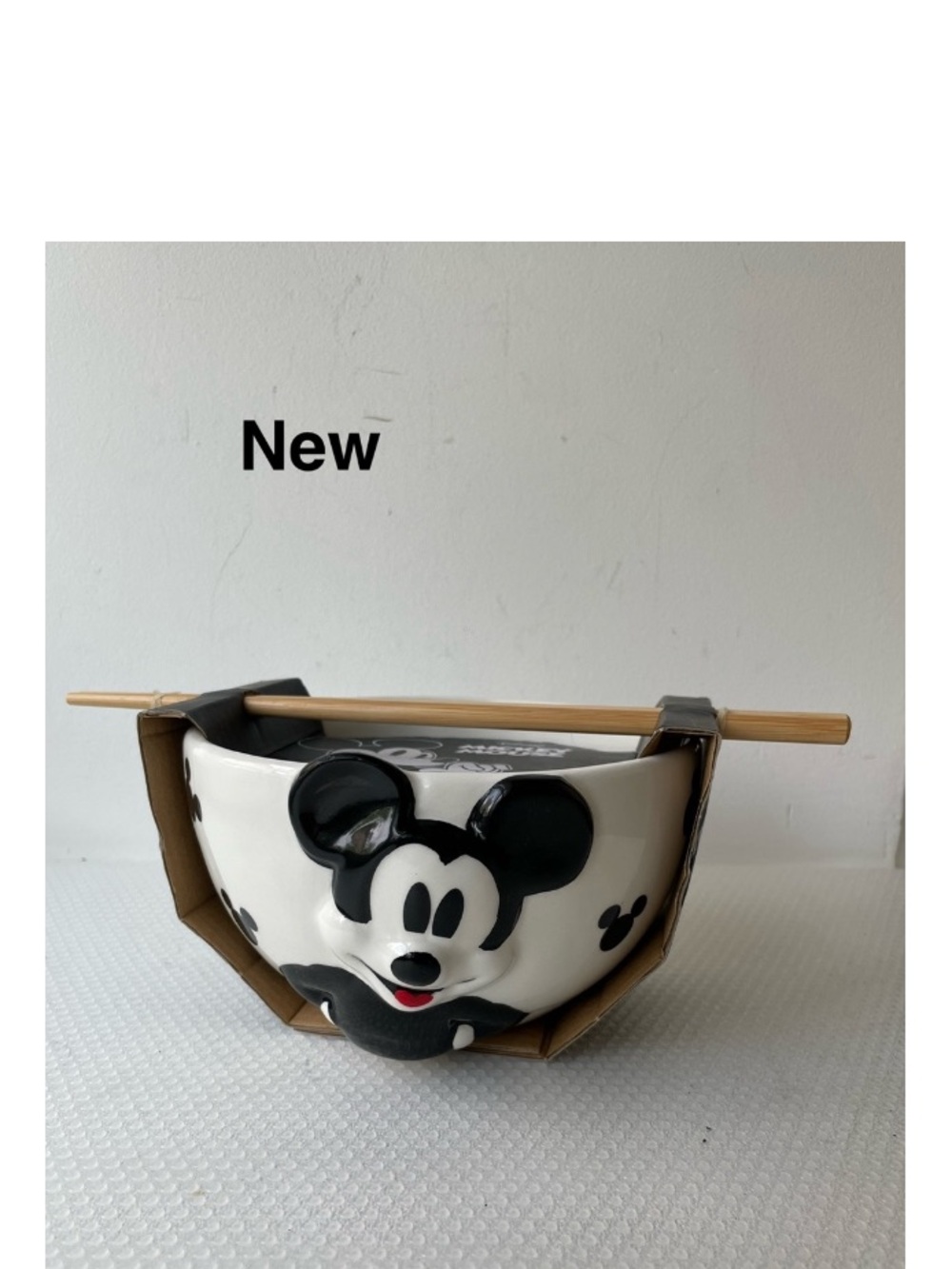 New Disney Mickey Mouse Polka Dot Ramen Bowl Set with tags ⭐️⭐️⭐️⭐️